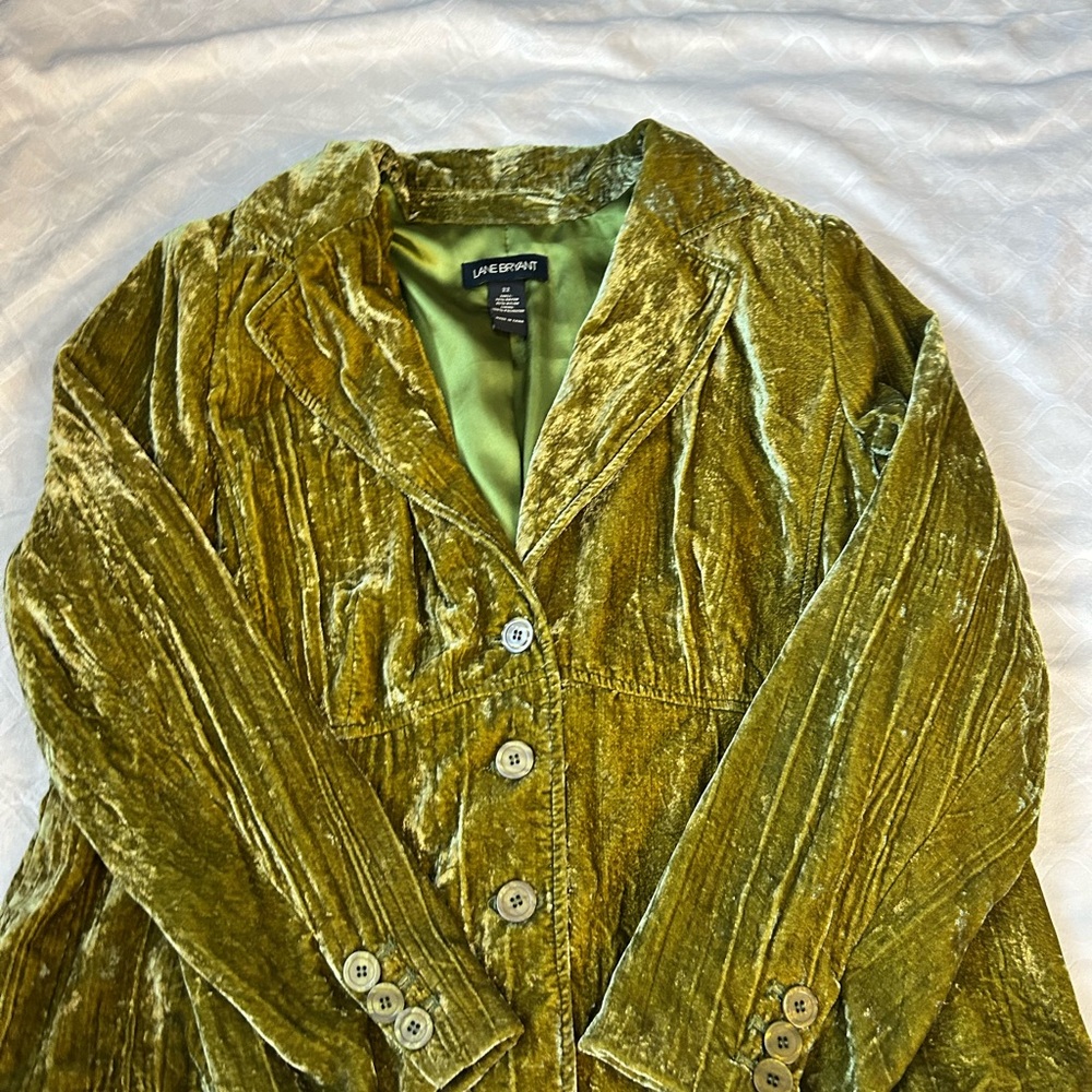 Lafayette 148 New York Green Velvet Blazer